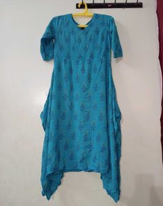 Blue Printed Kurta 🩵