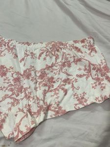 Pink Floral Pajama Shorts