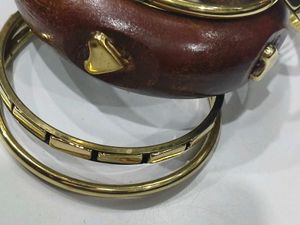 Unique Wood &amp; Gold Bangles Set