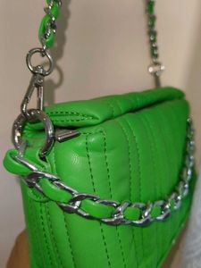 Green Quilted Chain Bag