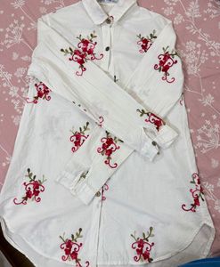 Embroidered White Shirt