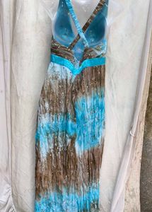 Boho Tie-Dye Maxi Dress with Sequins