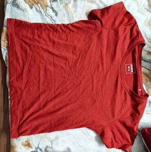 Classic Rust Colored Crew Neck Tee