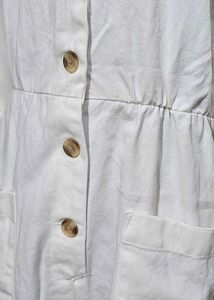 White Denim Romper