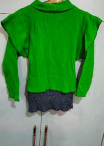 Green Belted Tunic Top