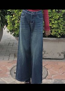 Wide Leg Denim Jeans