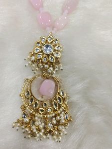 Kundan And Original Stone Necklace Set