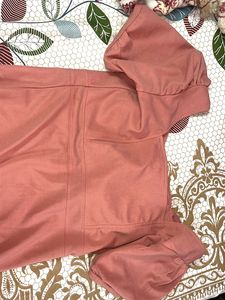 Dusty Rose Pink Bodycon Mini Dress with Puff Sleev