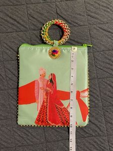 Designer Clutch Bag with Indian Wedding Print