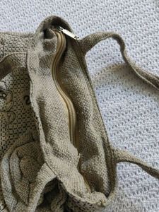 Chic Beige Textured Hobo Bag