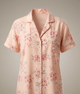 Soft Floral Print Pajama Top