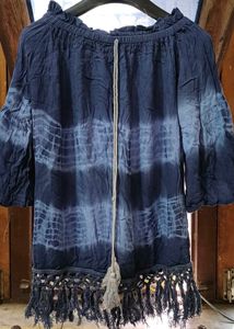 Women’s Boho Tie-Dye Top | Off-Shoulder