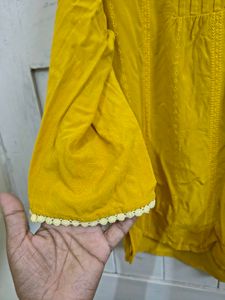 💛Yellow Mustard Tunic Top for women XL