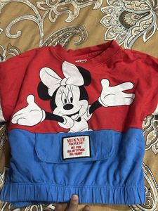 Minnie Mouse Sweatshirt &amp; Denim Skirt Set
