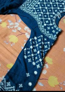 Beautiful Embroidered Teal Kurta