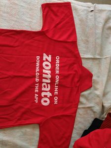Zomato Order Online Red Polo T-Shirt