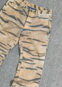 Wild Tiger Print Jeans