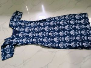 Beautiful Navy Blue Printed Kurta