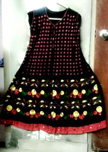 🍁Fully Embroidered Anarkali Kurti