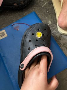 Black &amp; Pink Platform Clogs