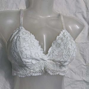 White⭐34.C  Lace Bralette