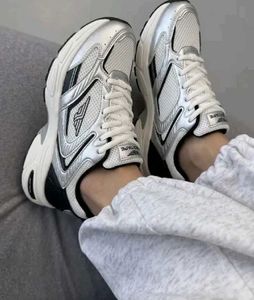 Red Tape Silver &amp; Black Sneakers