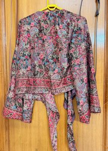 Boho Floral Wrap Top