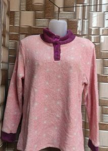 Cozy Pink Fleece Sweater