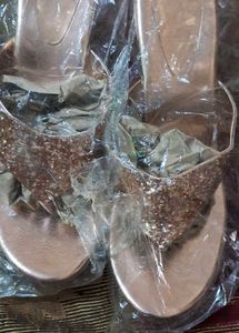 Gold Glitter Wedges