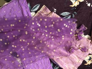 Embroidered Palazzo Pants Short Kurta With Duptta