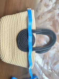 Woven Tote Bag with Rope Handles