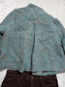 Vintage Chic Tweed Cropped Jacket