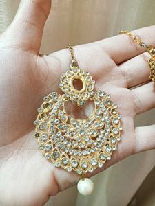 Gold Plated Maang Tikka Set