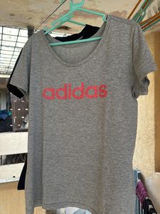 Adidas Women's Grey T-Shirt