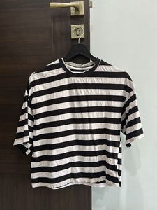 Classic Striped Cropped T-Shirt