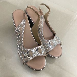 Embellished Wedge Sandals