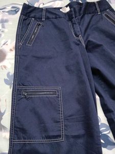 New Dark Blue Cargo Pant