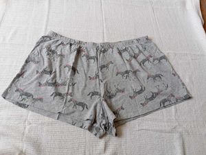 M&amp;S Cute Zebra Print Pajama Shorts