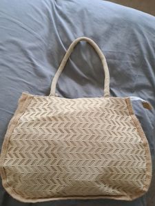 y2k Boho Jute Beach Handbag with beads