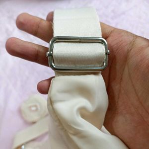 Daping Cream Crossbody Bag with Pouch