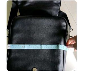 Sleek Black Leather Crossbody Bag