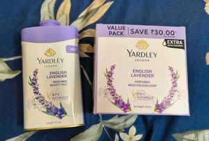 🆕 Yardley English Lavender Perfumed Talc & 3 Soap