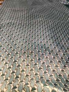 Elegant Teal Printed Saree without blouse