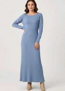 Chic Ribbed Knit Maxi Dress