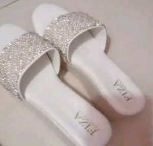 Footwear White Pearl Slides