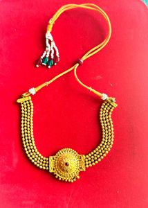 Mat Gold-Toned Choker Necklace