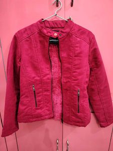 Burgundy Suede Style Jacket