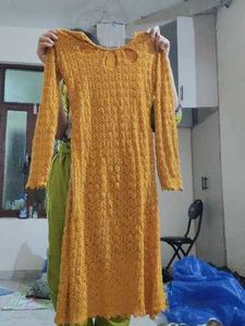 Stylish Textured Yellow Midi