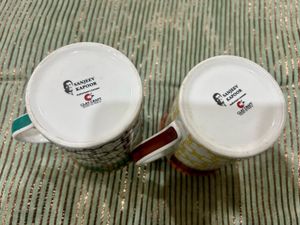 New Set of 2 Decorative Coffee Mugs