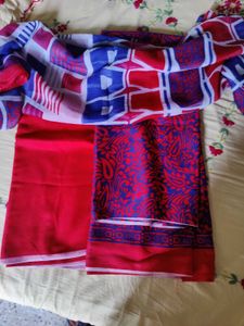 Red &amp; Blue Kurta Set Dress Material